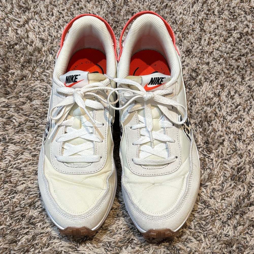 Nike White and Red Athletic Shoes